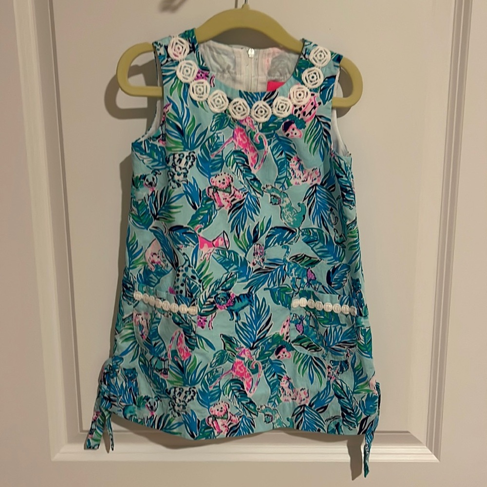 EUC size 3 Lilly Pulitzer puppies & kittens shift dress